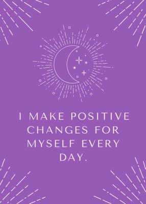 Positive weight loss affirmation cards