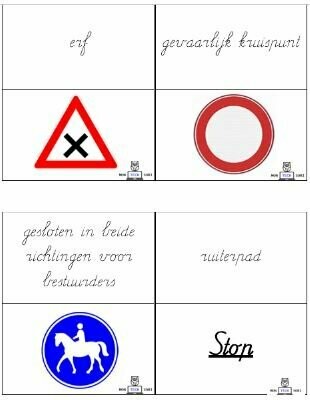 Verkeersborden (insteekkaarten)