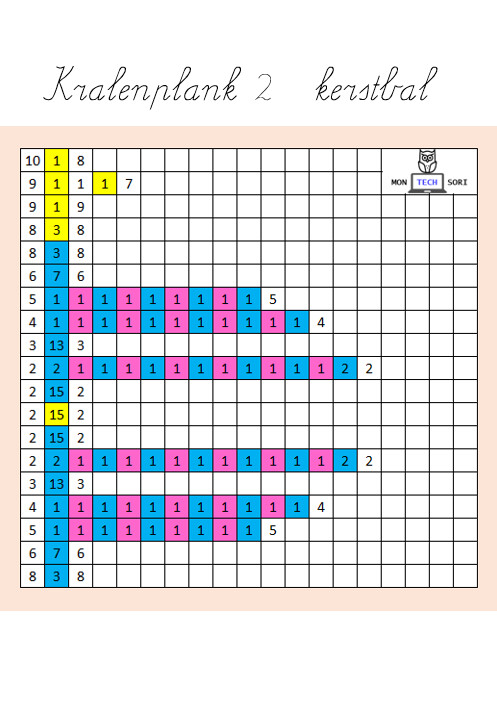 Coderen met de kralenplank thema Kerst