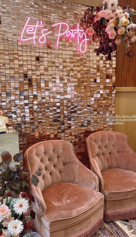 Mur à sequin - Rose gold