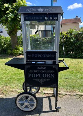 Machine à pop corn sur chariot