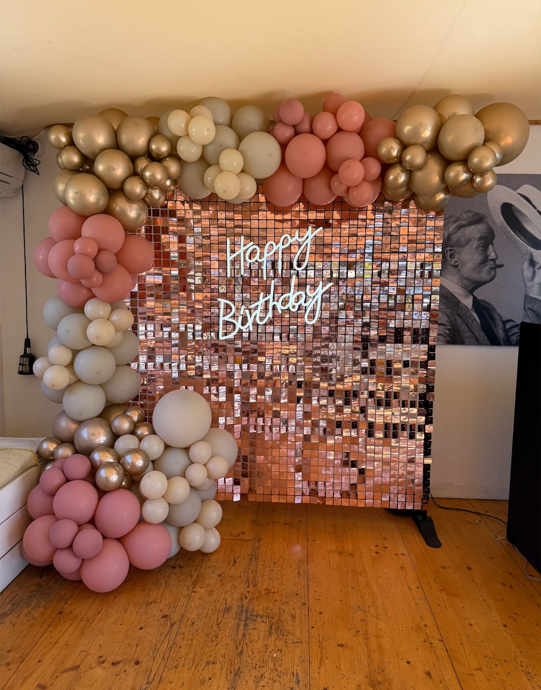 Mur à sequin - Rose gold