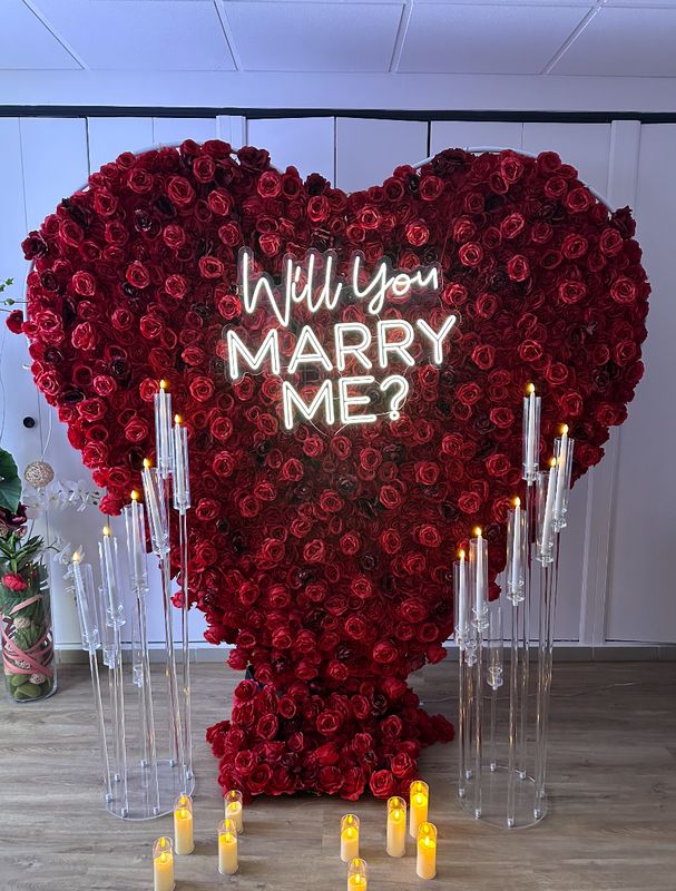 Pack demande en mariage coeur rouge Pack demande en mariage coeur rouge