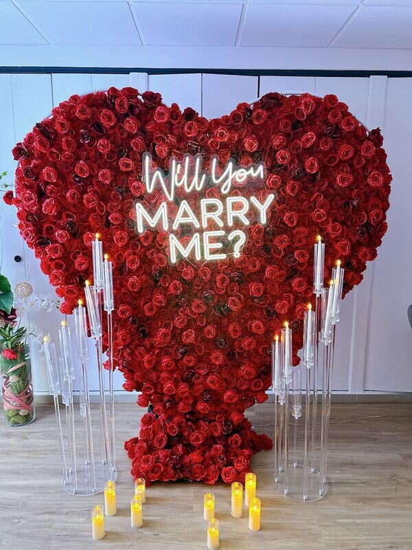 Arche coeur fleurs rouges marry me Arche coeur fleurs rouges marry me