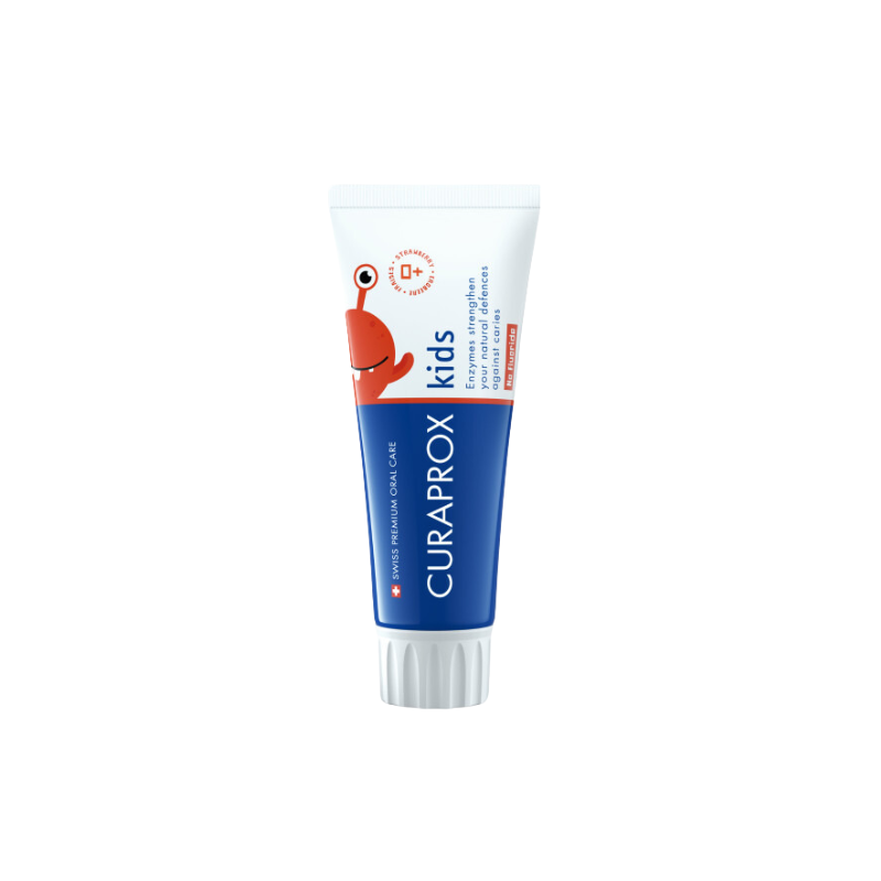 Curaprox Kinder-Zahnpasta kids Erdbeere ohne Fluorid 60 ml