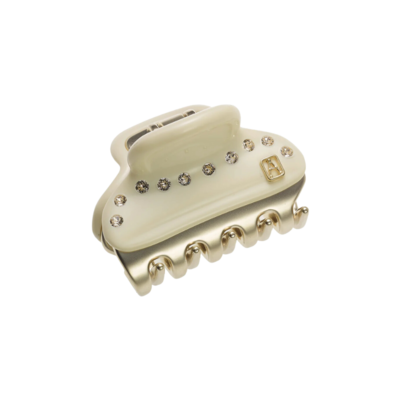 Alexandre de Paris Vendome Haarklammern 45 mm Ivoire 1 Linie Strass