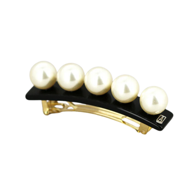 Alexandre de Paris Barrette 6 cm mit Perlen Oversize