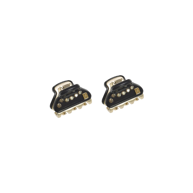Alexandre de Paris Pinces Vendome Micro 1 Linie Strass schwarz