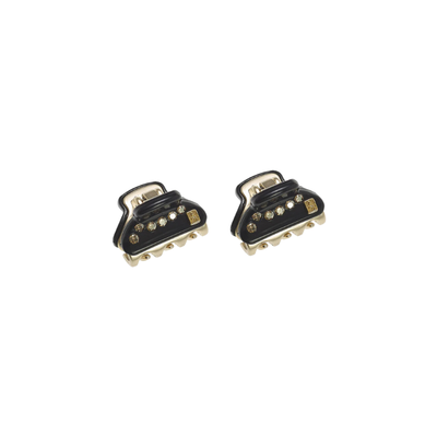 Alexandre de Paris Pinces Vendome Micro 1 Linie Strass schwarz