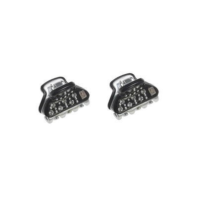Alexandre de Paris Pince Vendome 1.8 cm XS mit Strass schwarz
