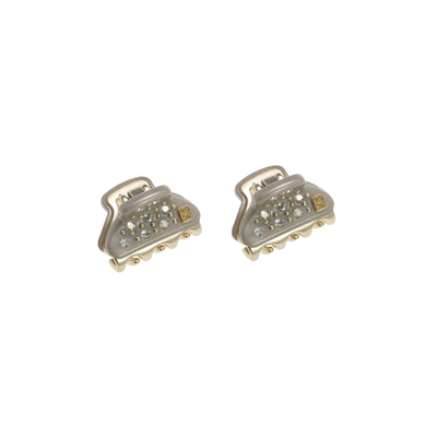 Alexandre de Paris Pince Vendome 1.8 cm XS mit Strass Gris