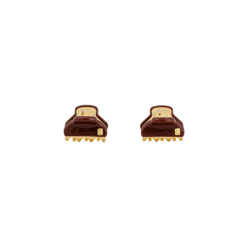 Alexandre de Paris Pince Vendome Micro Braun ohne Strass