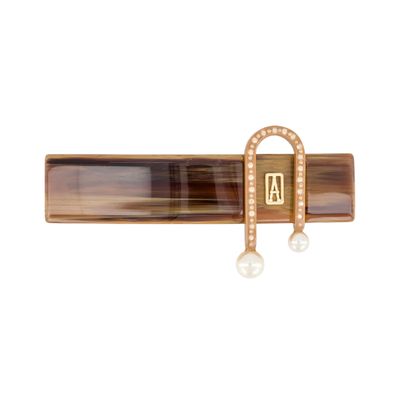 Alexandre de Paris INFLUENCE - BARRETTE AUTO 8CM PERLE STRASS