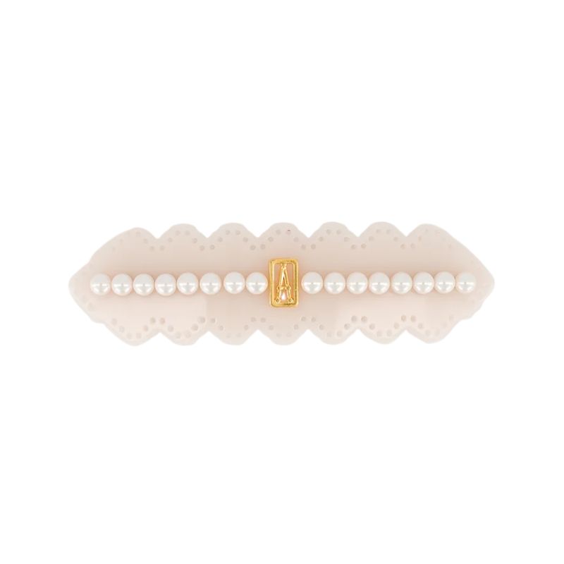 Alexandre de Paris Dentellia Barrette 6 cm Perle