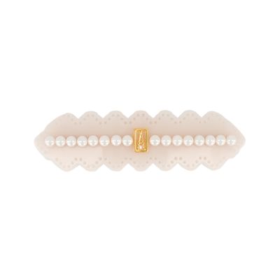 Alexandre de Paris Dentellia Barrette 6 cm Perle