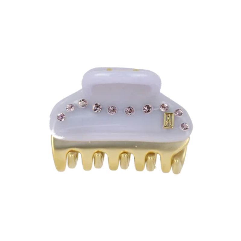 Alexandre de Paris Printemps Sucre Small Ligne Strass Lila