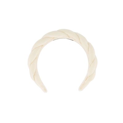 Alexandre de Paris  20mm Dahlia Haarreif aus Samt weiss