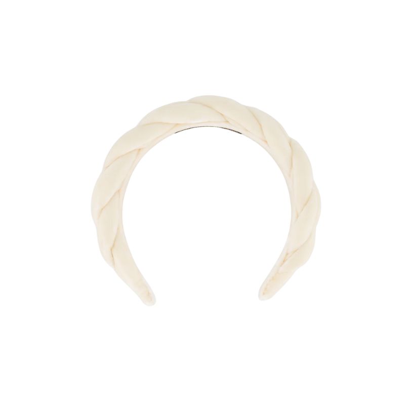 Alexandre de Paris 20mm Dahlia Haarreif aus Samt weiss Alexandre de Paris 20mm Dahlia Haarreif aus Samt weiss