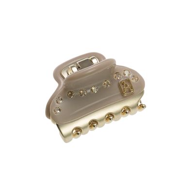 Alexandre de Paris Vendôme 3cm Baby Haarklammer 1 Linie Strass Beige