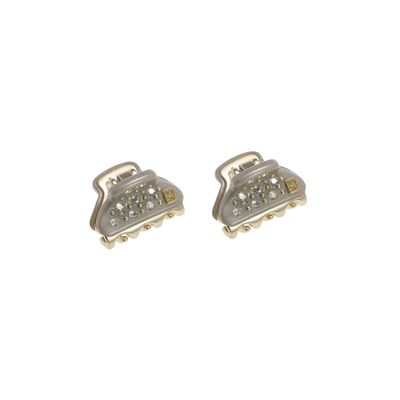 Alexandre de Paris Pince Vendome 1.8 cm XS mit Strass Gris Alexandre de Paris Pince Vendome 1.8 cm XS mit Strass Gris