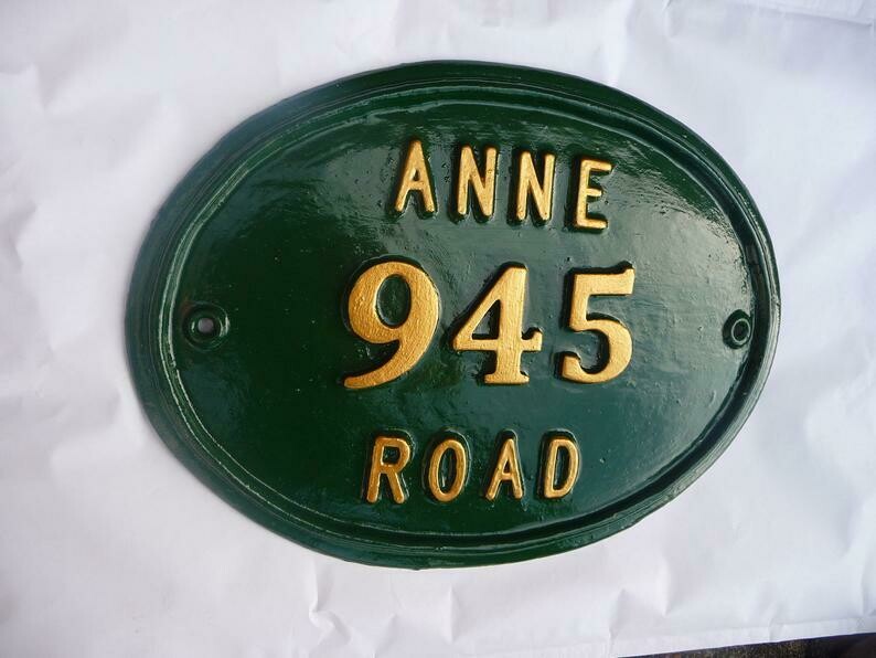 House Number sign.Colonial house numbers, vintage address sign, personalised name plate, custom made door sign, personalized house plaque,