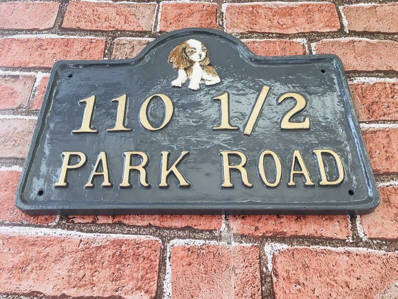 Colonial Style House Numbers, Personalized House Number Plaque, Address Sign, vintage House nameplate