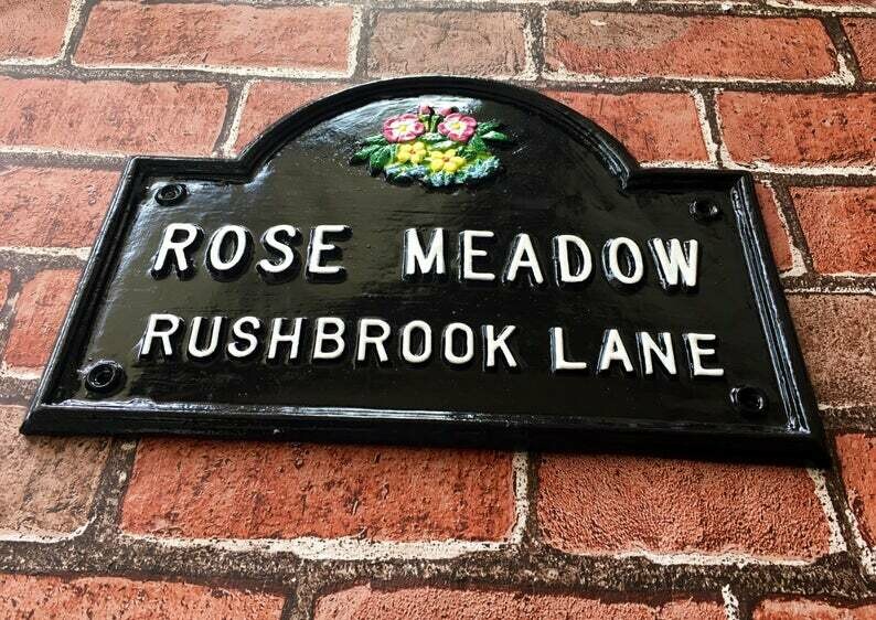 Vintage Traditional House Numbers, Personalized House Number Plaque, Colonial style Address Sign, House nameplate, House sign