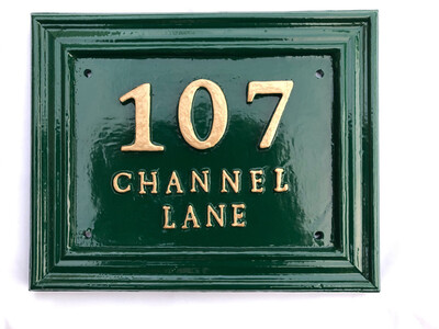Address plaque for house, business sign, colonial style house sign, personalized