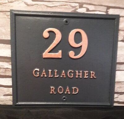 Address plaque for house, business sign, colonial style house sign, personalized directions