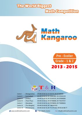 Kangaroo (Pre-Ecolier) Grade 1 & 2 (2013 to 2015)