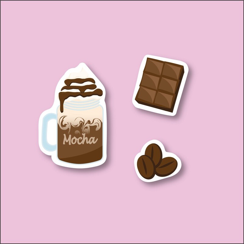 Mocha Individual Sticker Set