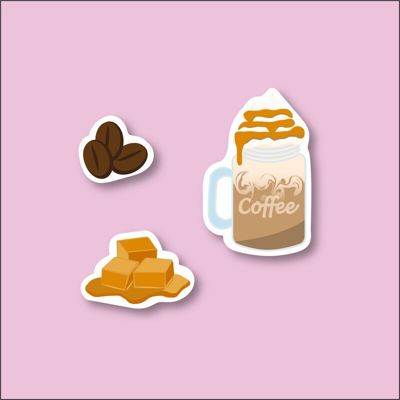 Caramel Latte Individual Sticker Set
