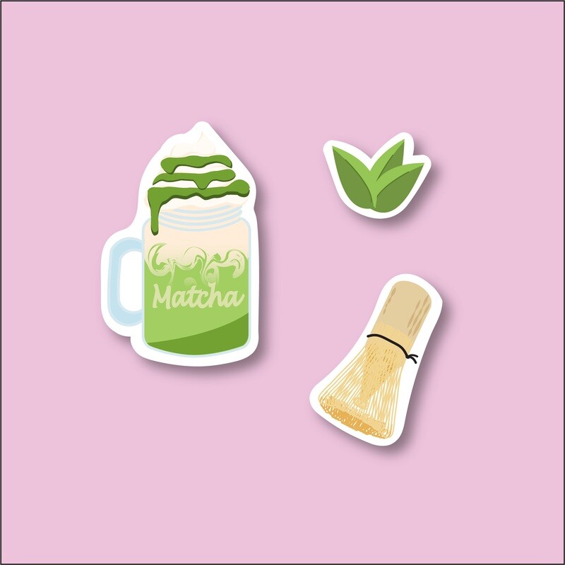 Matcha Latte Individual Sticker Set