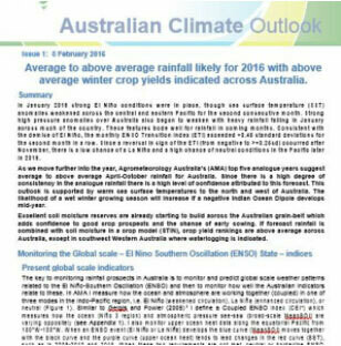 Seasonal Forecast