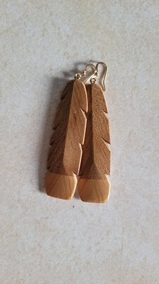 HUIA NATURALE - Hand Carved Wooden Earrings