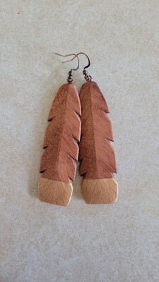 HUIA ROSATA - Hand Carved Wooden Earrings