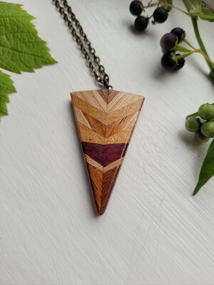 MT OLYMPUS - Handmade Wooden Pendant 