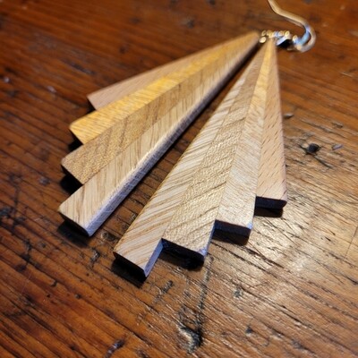 PIWAKAWAKA BLANC - Handmade Wooden Earrings 