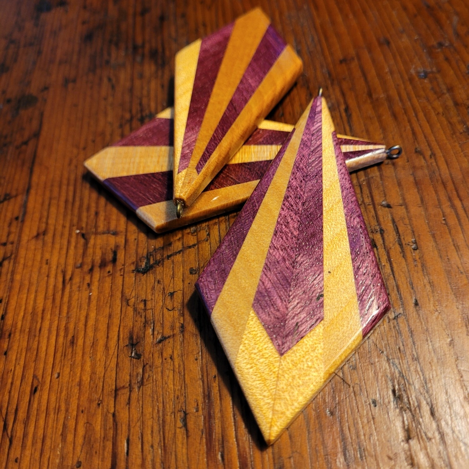 VIOLA 5 - Handmade Wooden Pendant 