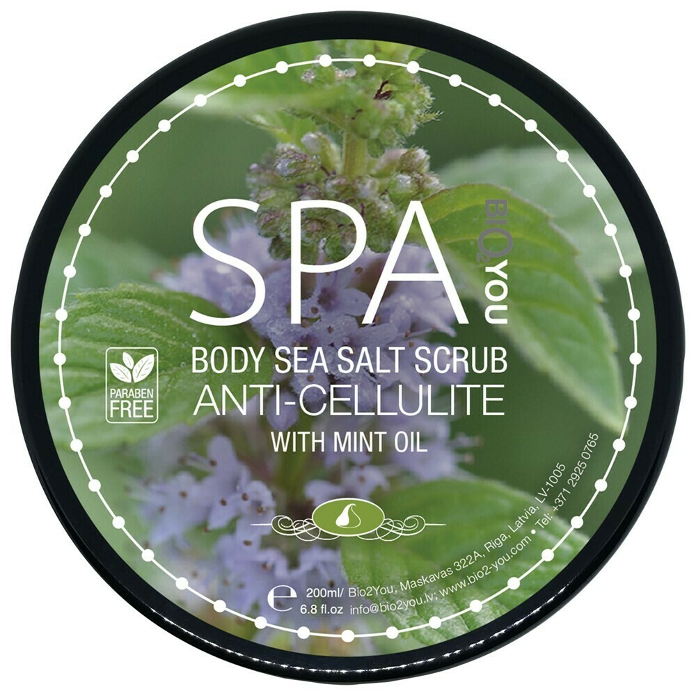 Sea Salt Body Scrub Anti-Cellulite With Mint Oil