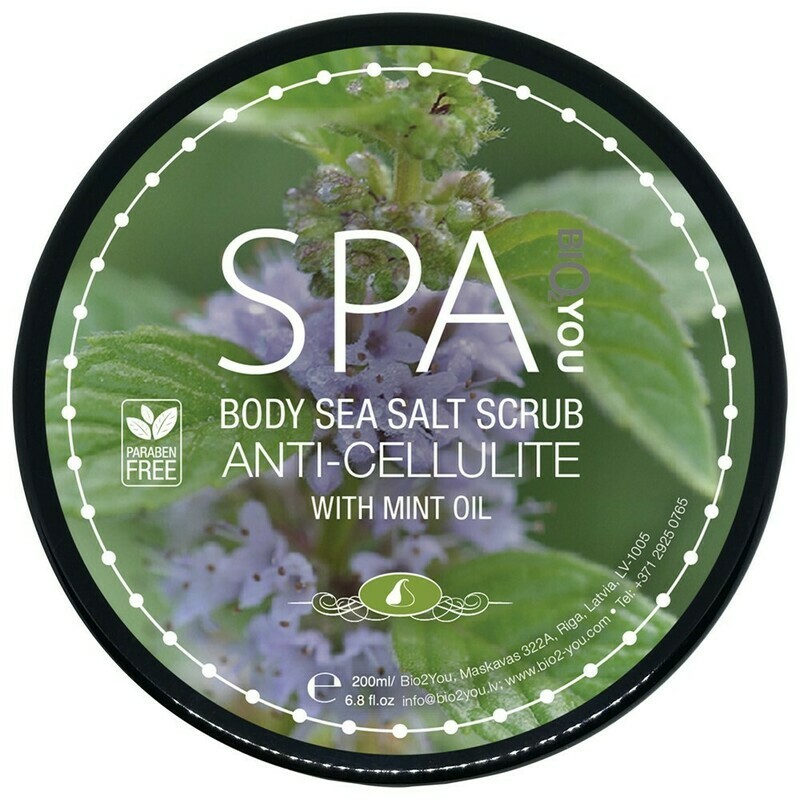 Sea Salt Body Scrub Anti-Cellulite With Mint Oil