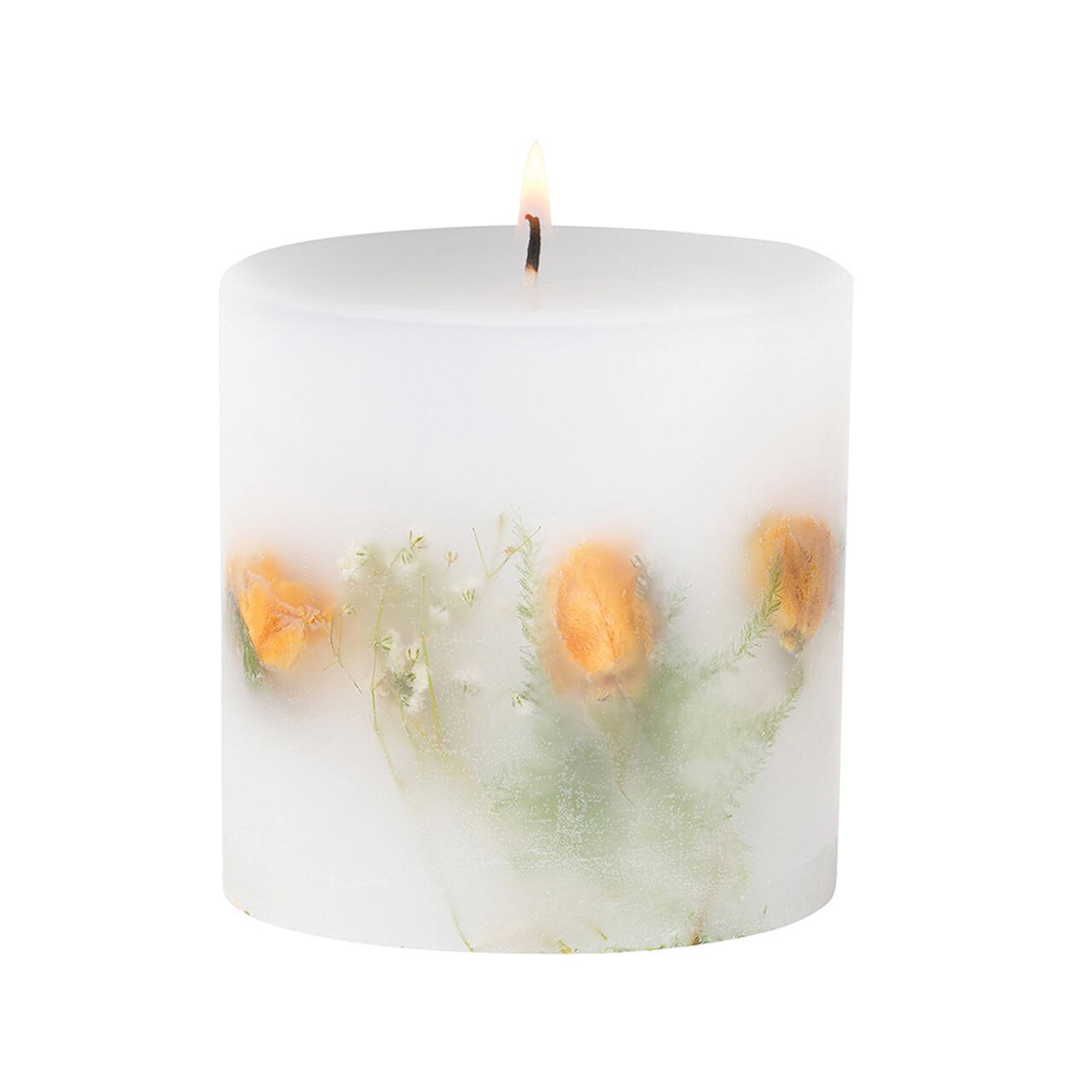 Nature's Gift NEW - Yellow Tea Rose Inclusion Pillar