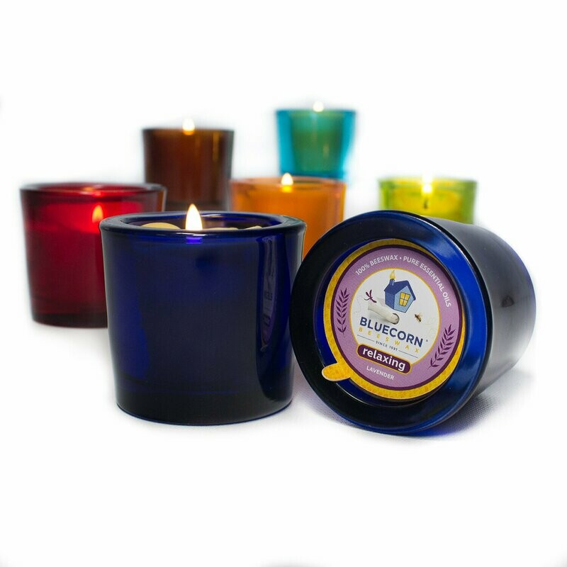 AROMATHERAPY BEESWAX - HEAVY GLASS VOTIVE