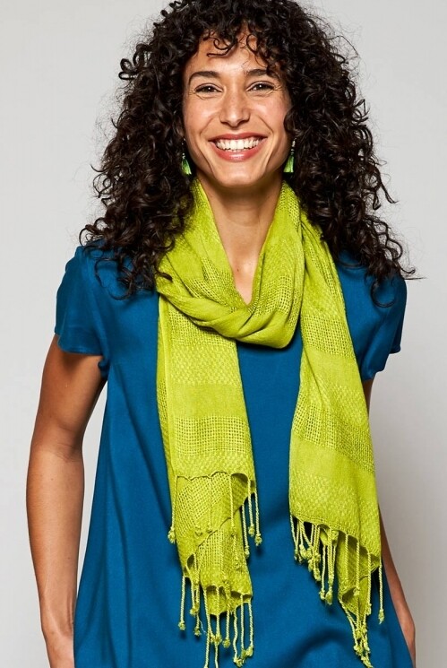 Plain Handloom Woven Scarf Summer