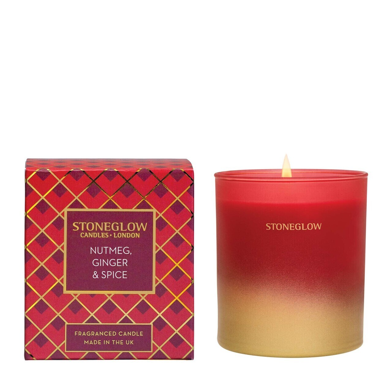 SEASONAL COLLECTION - NUTMEG GINGER &amp; SPICE - SCENTED CANDLE - BOXED TUMBLER
