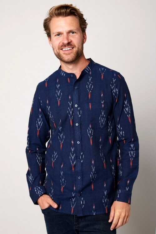 Mandarin Ikat Shirt
