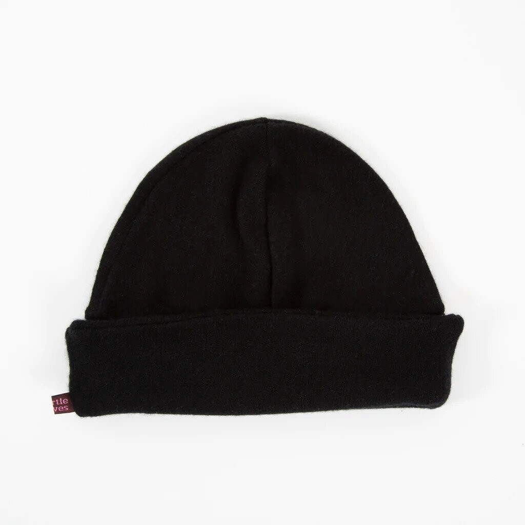 Cashmere Beanie Hats, Colors: Black