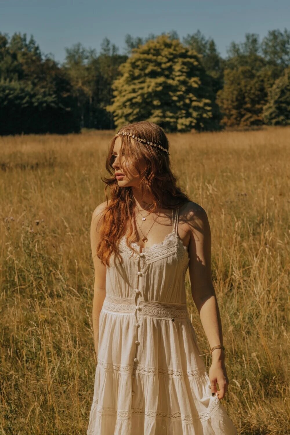 Citrine Crystal Head Chain Festival Headwear