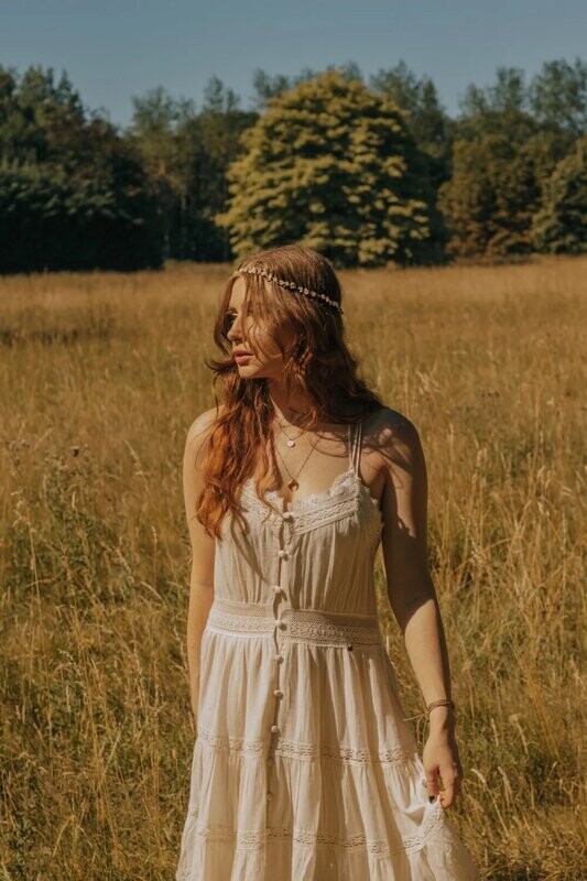 Citrine Crystal Head Chain Festival Headwear