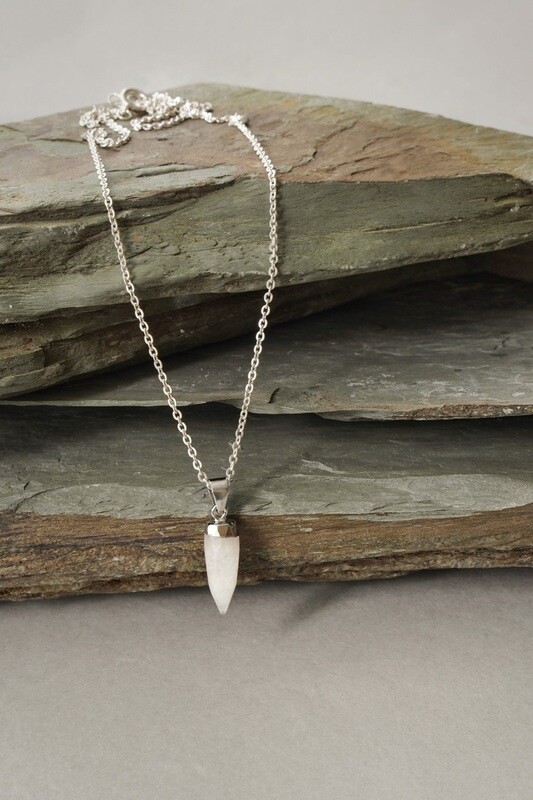 Men&#39;s Chunky 925 Sterling Silver Longer Length Cut Pendant Necklace